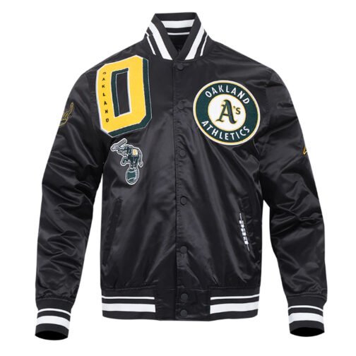Oakland Athletics Mashup Classic Rib Satin Jacket