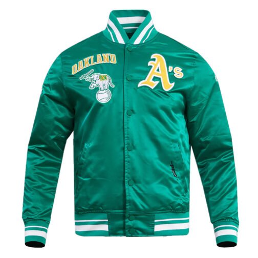 Oakland Athletics Retro Classic Rib Jacket - Image 2