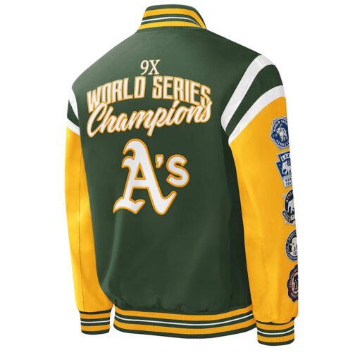Oakland Athletics Title Holder Satin Jacket - Image 2
