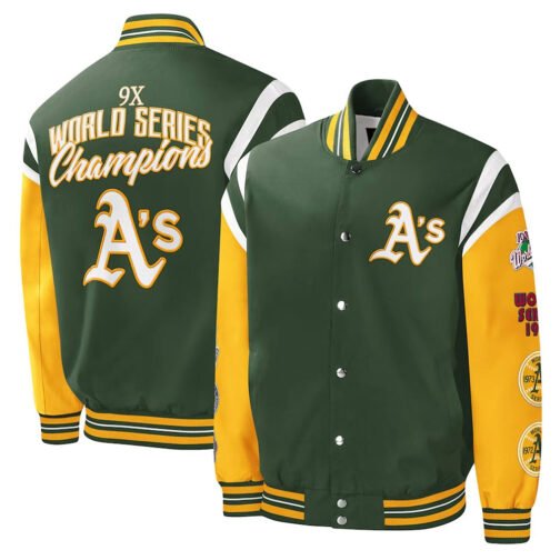 Oakland Athletics Title Holder Satin Jacket - Image 3