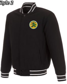 Oakland Athletics Varsity Black Wool Jacket