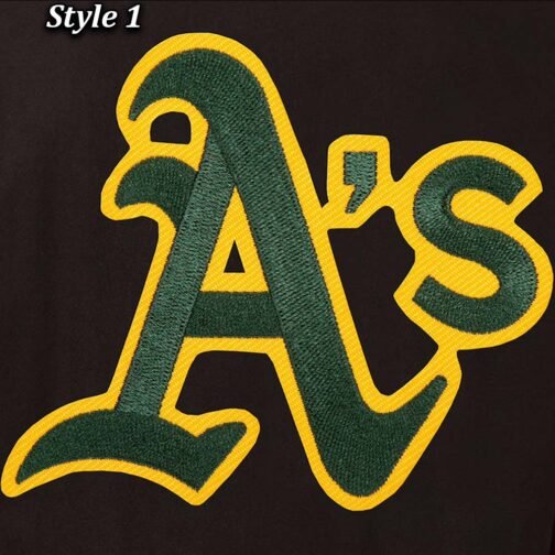 Oakland Athletics Varsity Black Wool Jacket - Image 5