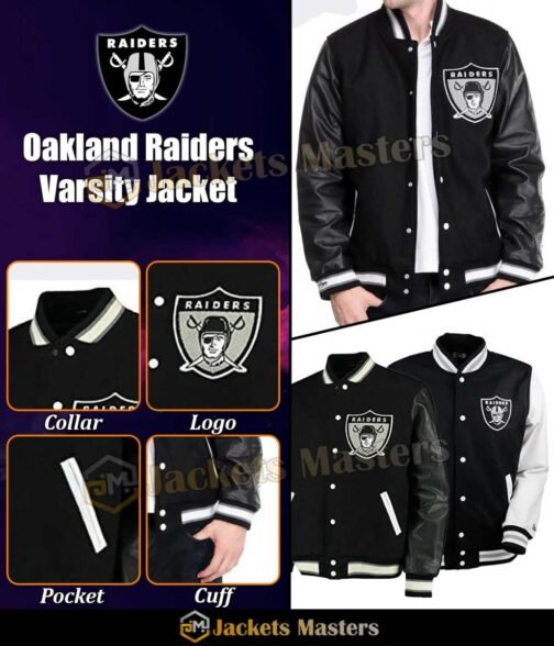 Raiders Varsity Letterman Jacket - Image 10