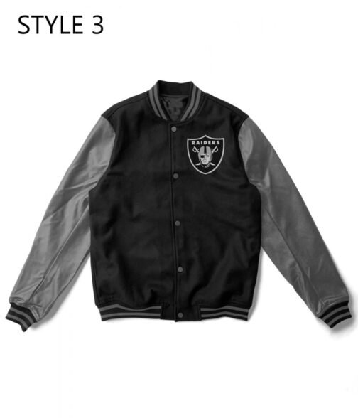 Raiders Varsity Letterman Jacket - Image 3