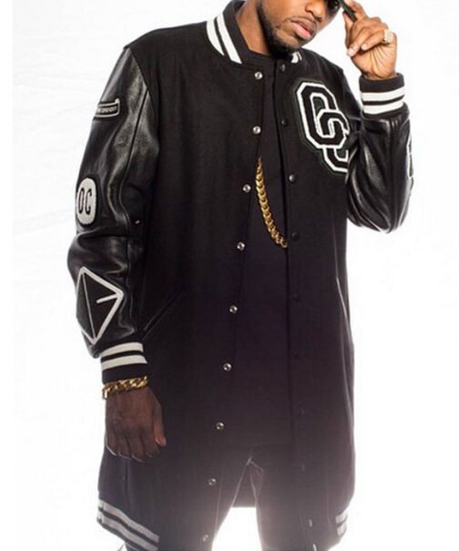 Post To Be Omarion Opening Ceremony Long Letterman Jacket - Image 2