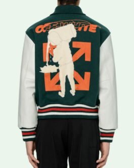 Varsity Green and White Letterman Jacket