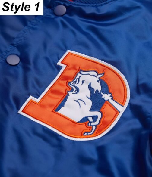 Ohio Denver Broncos Bomber Royal Blue Jacket - Image 6