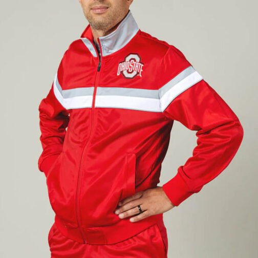 Ohio State Buckeyes Red Track Jacket - Image 3