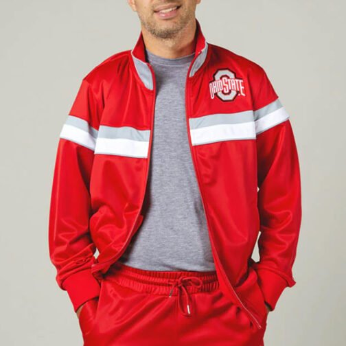 Ohio State Buckeyes Red Track Jacket - Image 2
