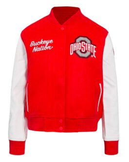 Classic Ohio State University Varsity Jacket