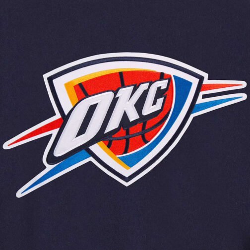 Varsity Oklahoma City Thunder Navy Wool Jacket - Image 6
