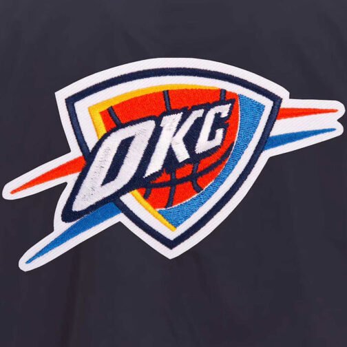 Lightweight Oklahoma City Thunder Nylon Bomber Jacket - Image 3