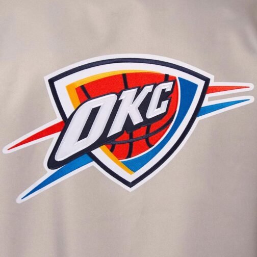 Oklahoma City Thunder Gray/Royal Varsity Poly Twill  Jacket - Image 3