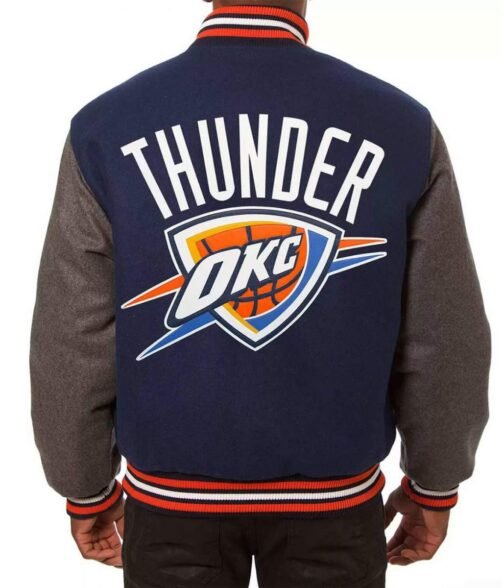 Oklahoma City Thunder Varsity Two Tone Jacket - Image 2