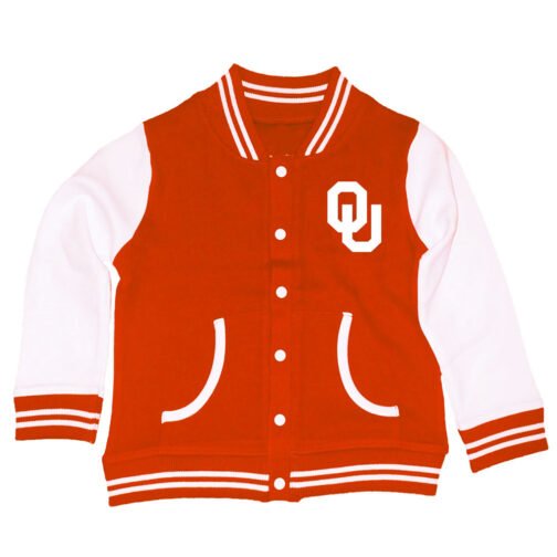 Oklahoma Sooners Varsity Wool and Leather Jacket - Image 3