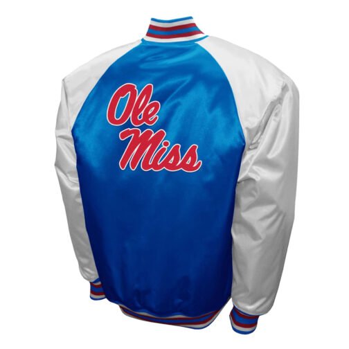 Ole Miss Rebels The Game Powder Blue Satin Jacket - Image 2