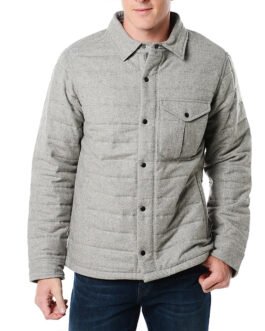 Arrow S04 Stephen Amell Gray Quilted Jacket