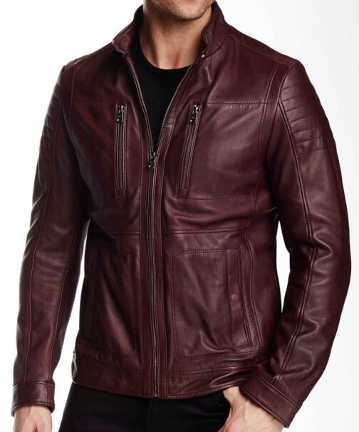 The Flash Stephen Amell Maroon Leather Jacket