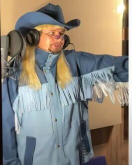 Cowboy Tears Oliver Tree Blue Fringed Jacket