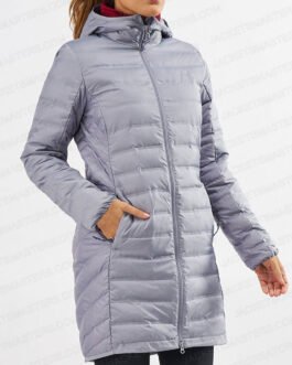 Sex Education Simone Ashley Puffer Gray Hooded Coat