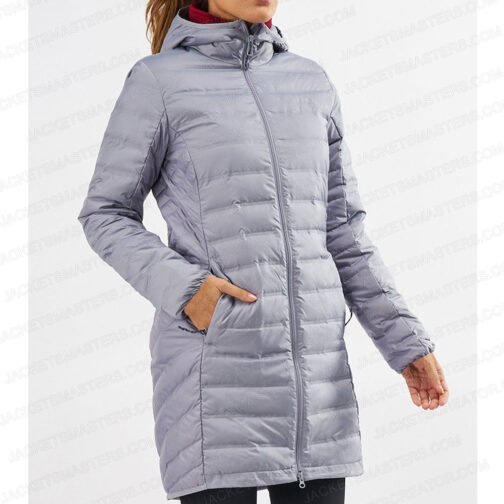 Sex Education Simone Ashley Puffer Gray Hooded Coat