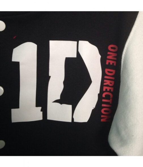 1D One Direction Black and White Varsity Jacket - Image 7