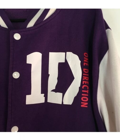 1D One Direction Black and White Varsity Jacket - Image 8