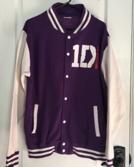1D One Direction Black and White Varsity Jacket