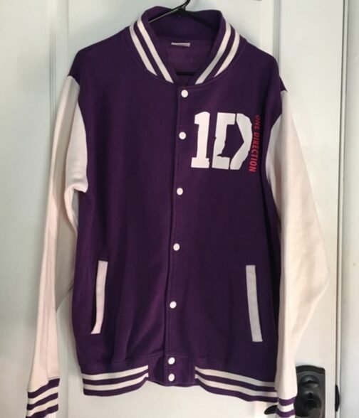 1D One Direction Black and White Varsity Jacket - Image 2