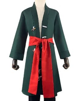 Roronoa Zoro One Piece Wool Green Coat