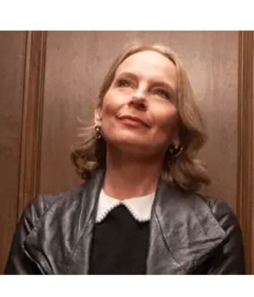 Only Murders in the Building Amy Ryan Black Leather Jacket - Image 5