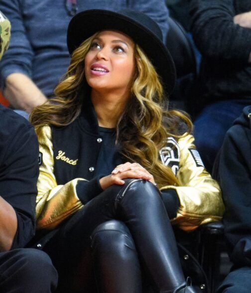 Opening Ceremony Beyonce Letterman Black and Golden Jacket - Image 6