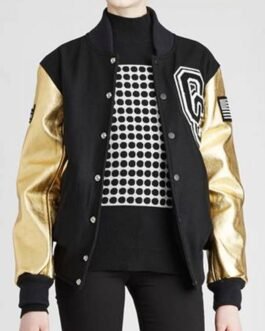 Opening Ceremony Beyonce Letterman Black and Golden Jacket