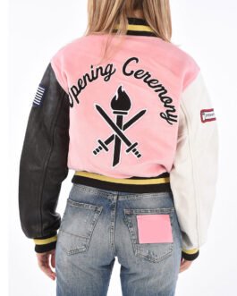Opening Ceremony Pink Varsity Jacket