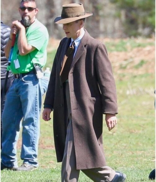 Cillian Murphy Oppenheimer Brown Wool Coat - Image 6