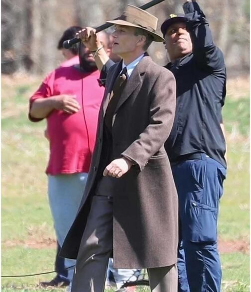Cillian Murphy Oppenheimer Brown Wool Coat - Image 7