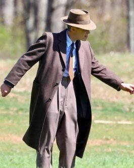 Cillian Murphy Oppenheimer Brown Wool Coat