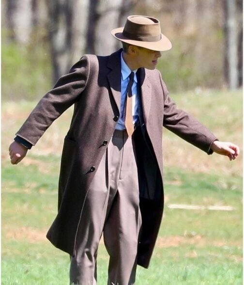 Cillian Murphy Oppenheimer Brown Wool Coat - Image 2