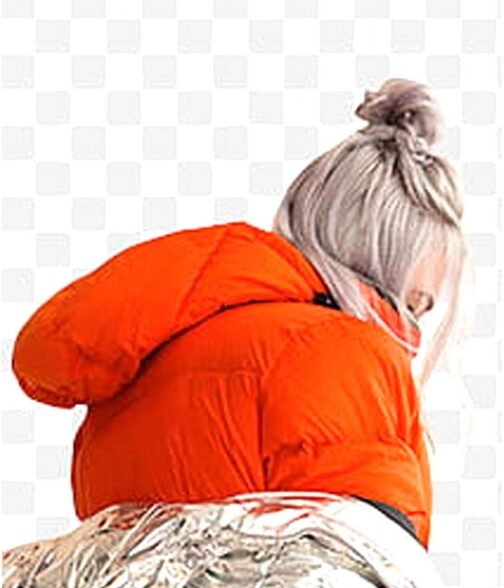 Orange Billie Eilish Puffer Jacket - Image 10