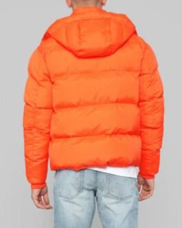 Classic Puffer Orange Bubble Jacket