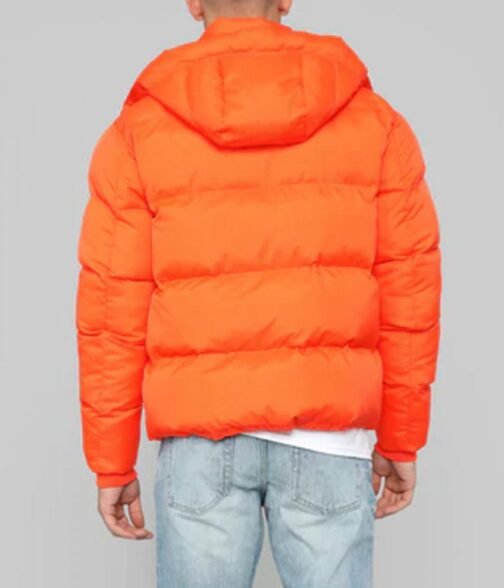 Classic Puffer Orange Bubble Jacket - Image 2