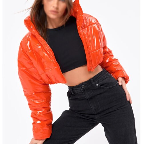 Womens Bubble Vinyl Jacket - Image 9