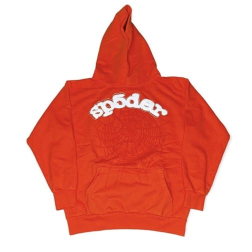 Sp5der Orange Websuit Hoodie