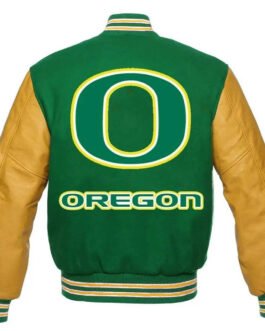 Oregon Ducks Green and Yellow Varsity Jacket