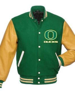 Oregon Ducks Green and Yellow Varsity Jacket
