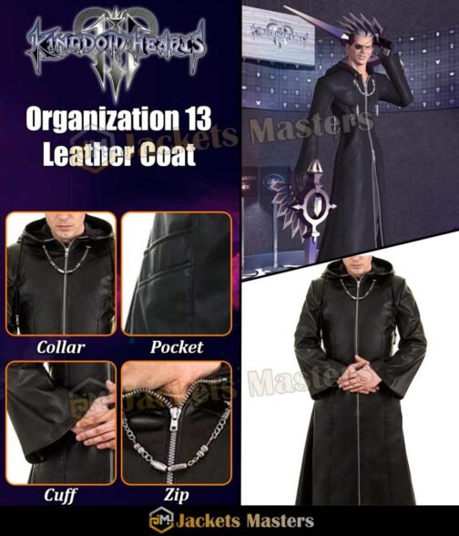 Kingdom Hearts Organization XIII Leather Coat - Image 11