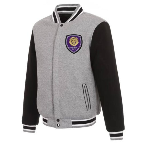 Orlando City SC Gray and Black Varsity Wool Jacket