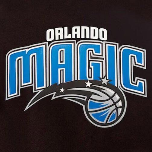 Orlando Magic Black and White Varsity Jacket - Image 3