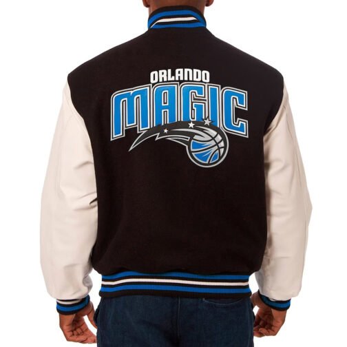 Orlando Magic Black and White Varsity Jacket - Image 2