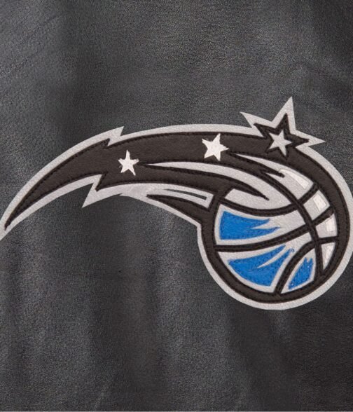 Varsity Orlando Magic Black Leather Jacket - Image 3